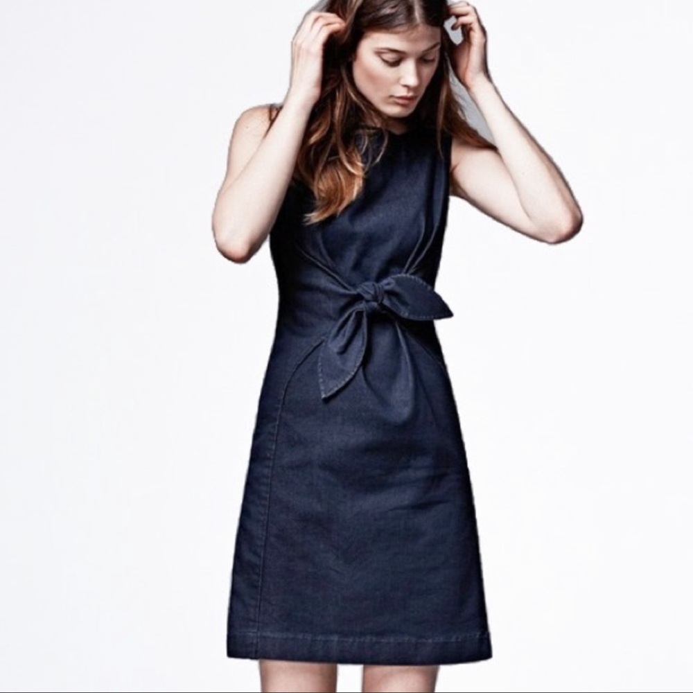 ANTHROPOLOGIE HOLDING HORSES CLARA TIE KNOT DENIM DRESS - Picture 12 of 12
